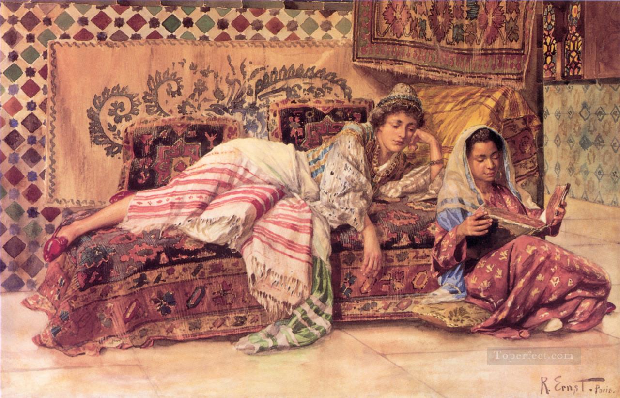 El pintor lector Rudolf Ernst Pintura al óleo